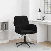 Bureaustoel zwart fluweel 54x55x90 cm