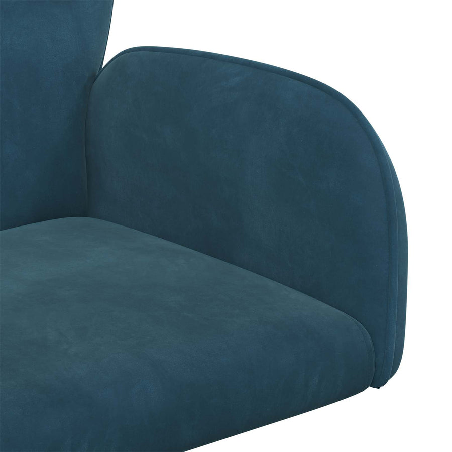 Draaischrijfstoel 54 x 55 x 90 cm Blauw fluweel