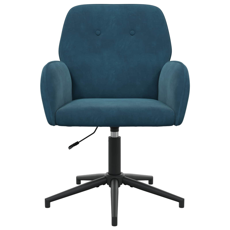 Draaischrijfstoel 54 x 55 x 90 cm Blauw fluweel