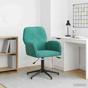 Bureaustoel turquoise fluweel 54x55x90 cm