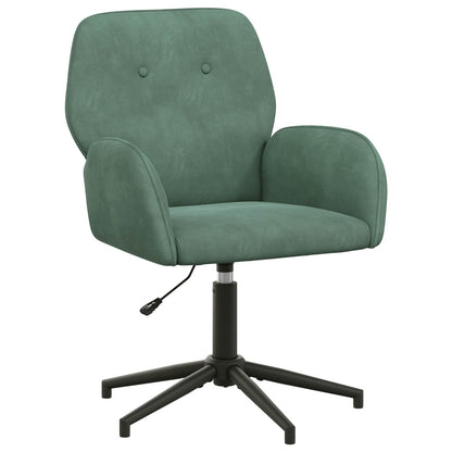 Draaischrijfstoel 54 x 55 x 90 cm Zeegroen fluweel