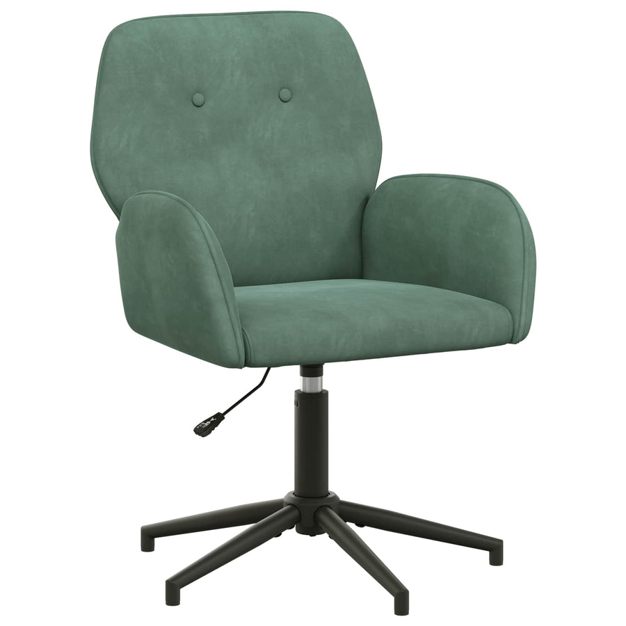 Draaischrijfstoel 54 x 55 x 90 cm Zeegroen fluweel