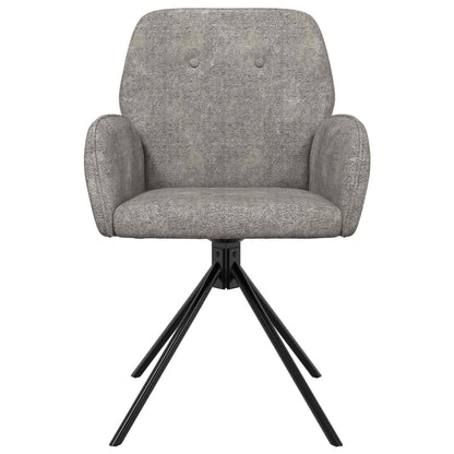 Draai Eetstoelen 2 pcs Nep Suede Leer Lichtgrijs