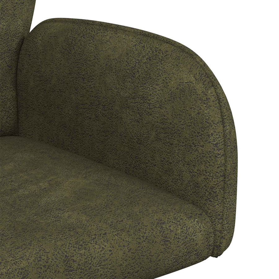Draai Eetstoelen 2 pcs Nep Suede Leer Legergroen