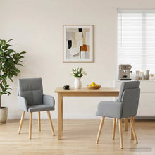 Eettafelstoelen 2 pcs Stof Lichtgrijs 60 x 56 x 96 cm
