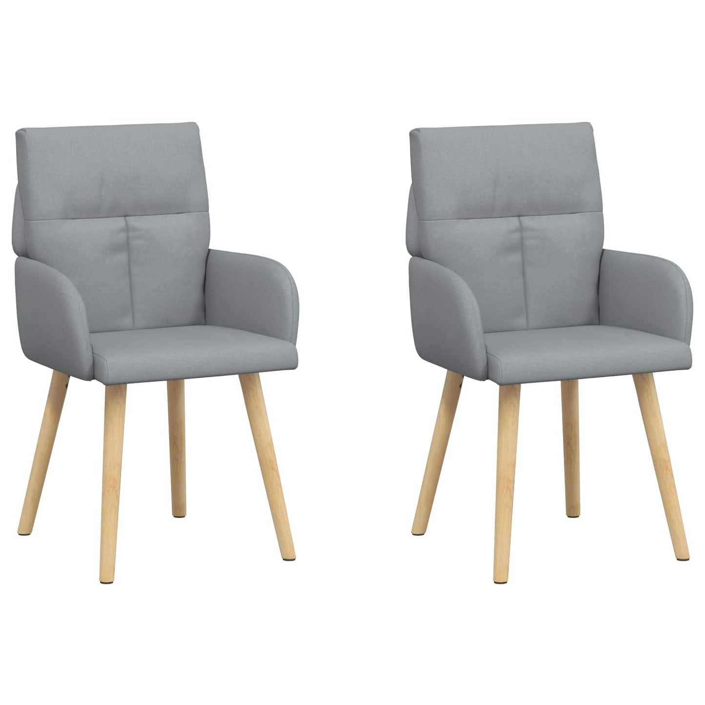 Eettafelstoelen 2 pcs Stof Lichtgrijs 60 x 56 x 96 cm