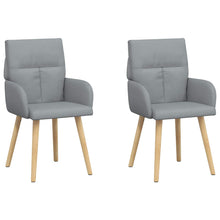 Eettafelstoelen 2 pcs Stof Lichtgrijs 60 x 56 x 96 cm