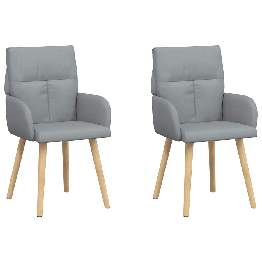 Eettafelstoelen 2 pcs Stof Lichtgrijs 60 x 56 x 96 cm