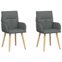 Eettafelstoelen 2 pcs Stof Donkergrijs 60 x 56 x 96 cm