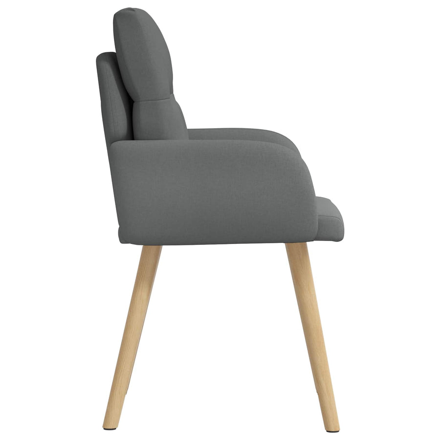 Eettafelstoelen 2 pcs Stof Donkergrijs 60 x 56 x 96 cm