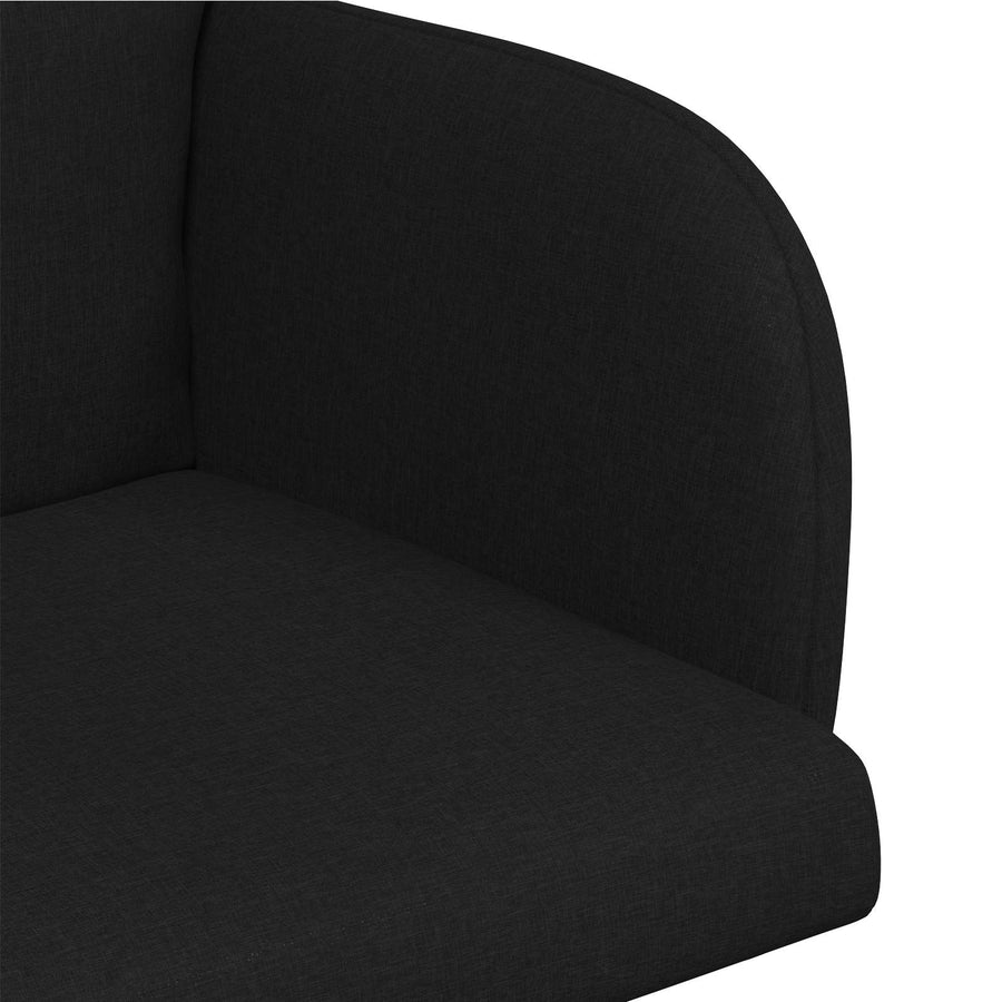 Eettafelstoelen 2 pcs Stof Zwart 60 x 56 x 96 cm