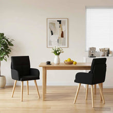 Eettafelstoelen 2 pcs Stof Zwart 60 x 56 x 96 cm