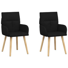 Eettafelstoelen 2 pcs Stof Zwart 60 x 56 x 96 cm