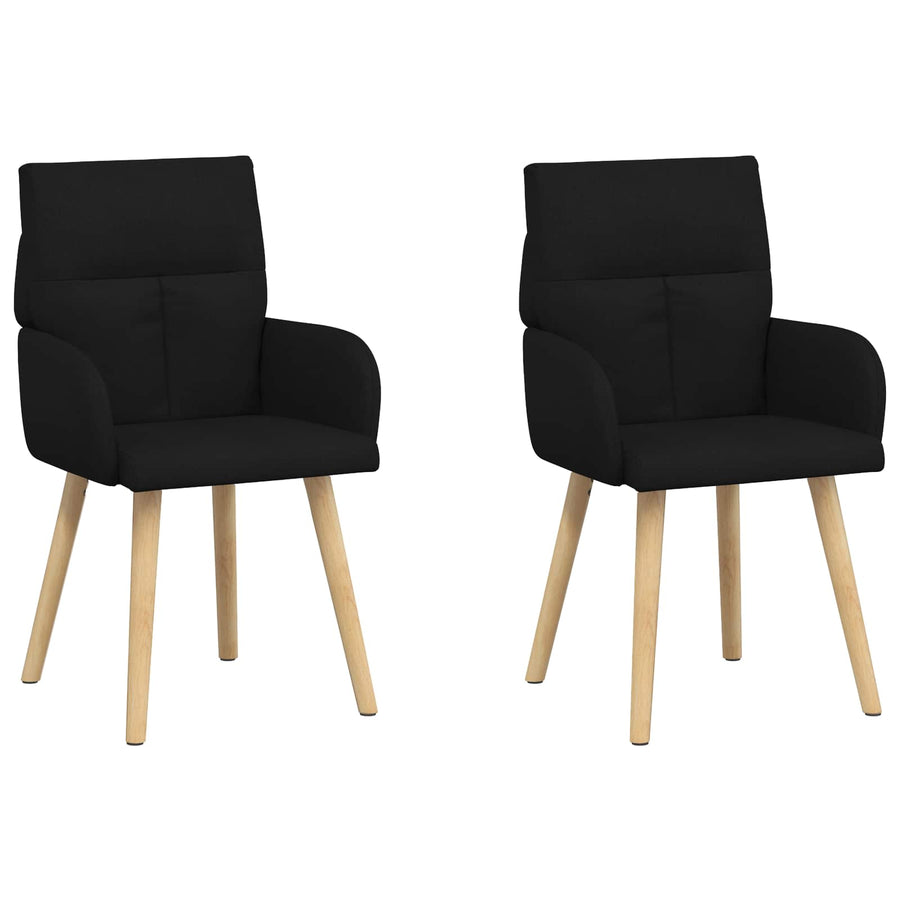 Eettafelstoelen 2 pcs Stof Zwart 60 x 56 x 96 cm