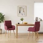 Eettafelstoelen 2 pcs Stof Wijnrood 60 x 56 x 96 cm