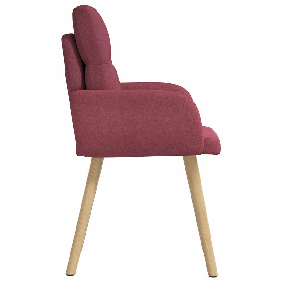 Eettafelstoelen 2 pcs Stof Wijnrood 60 x 56 x 96 cm