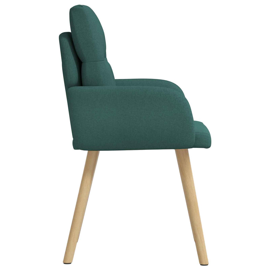 Eettafelstoelen 2 pcs Stof Donkergroen 60 x 56 x 96 cm