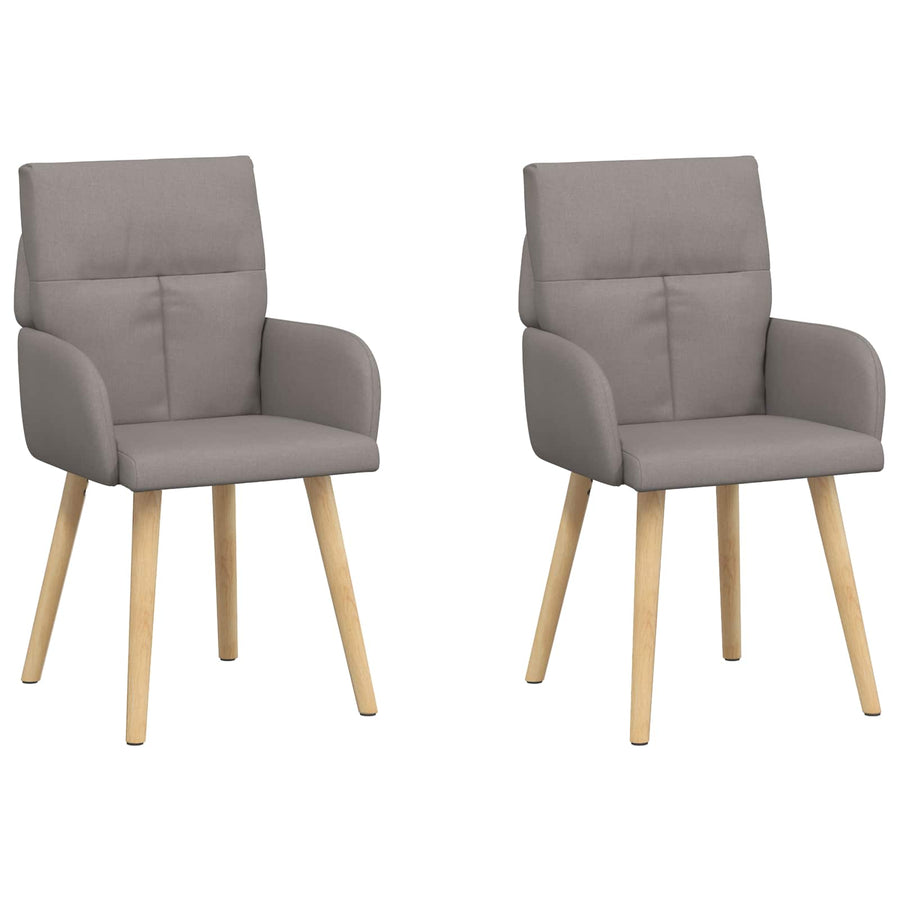 Eettafelstoelen 2 pcs Stof Taupe 60 x 56 x 96 cm