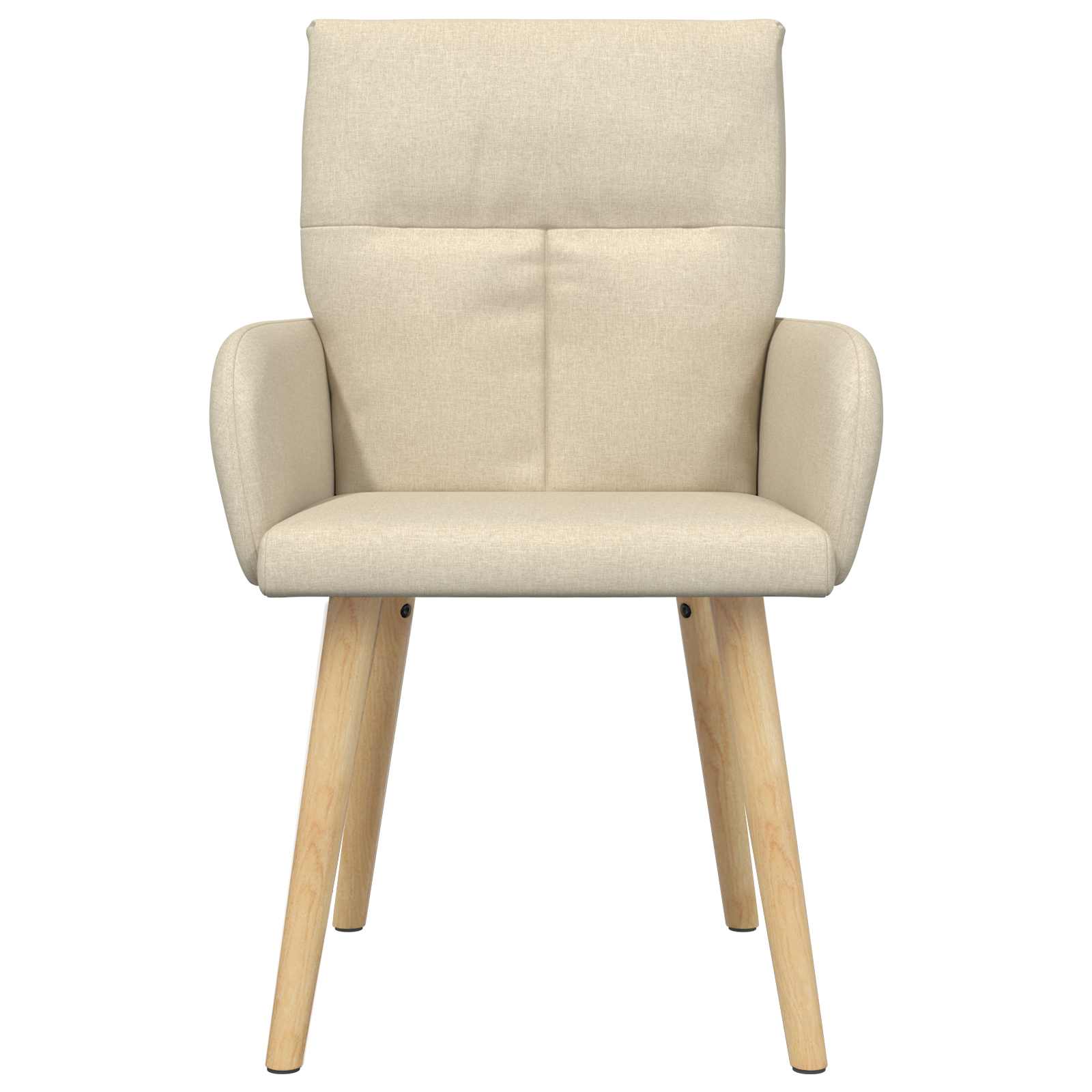 Eettafelstoelen 2 pcs Stof Crèmekleurig 60 x 56 x 96 cm