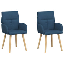 Eettafelstoelen 2 pcs Stof Blauw 60 x 56 x 96 cm