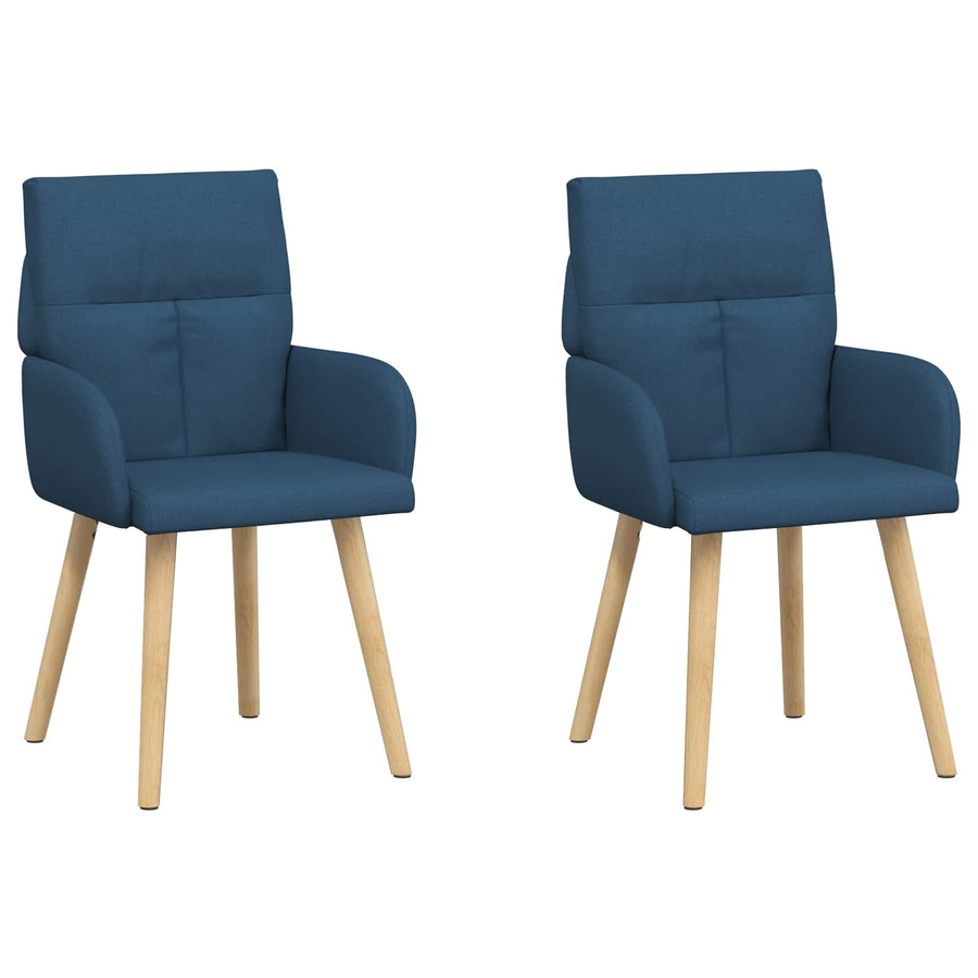 Eettafelstoelen 2 pcs Stof Blauw 60 x 56 x 96 cm
