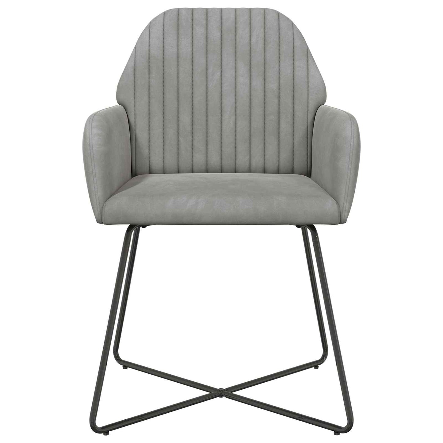 Eettafelstoelen 2 pcs fluweel Lichtgrijs 55 x 50 x 84 cm