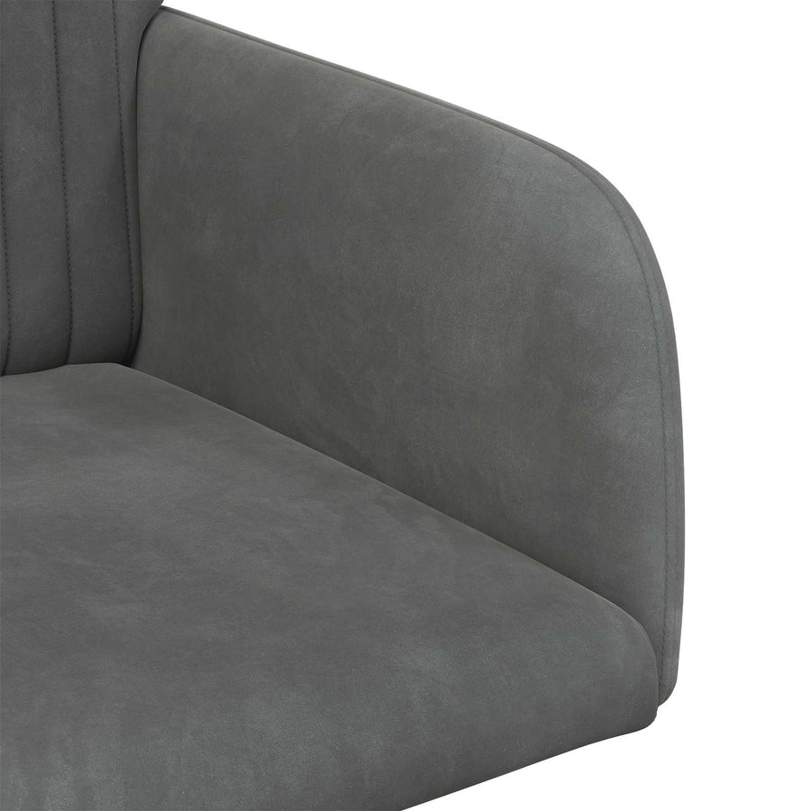 Eettafelstoelen 2 pcs fluweel Donkergrijs 55 x 50 x 84 cm