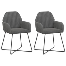 Eettafelstoelen 2 pcs fluweel Donkergrijs 55 x 50 x 84 cm