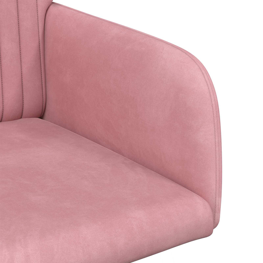 Eettafelstoelen 2 pcs fluweel Roze 55 x 50 x 84 cm