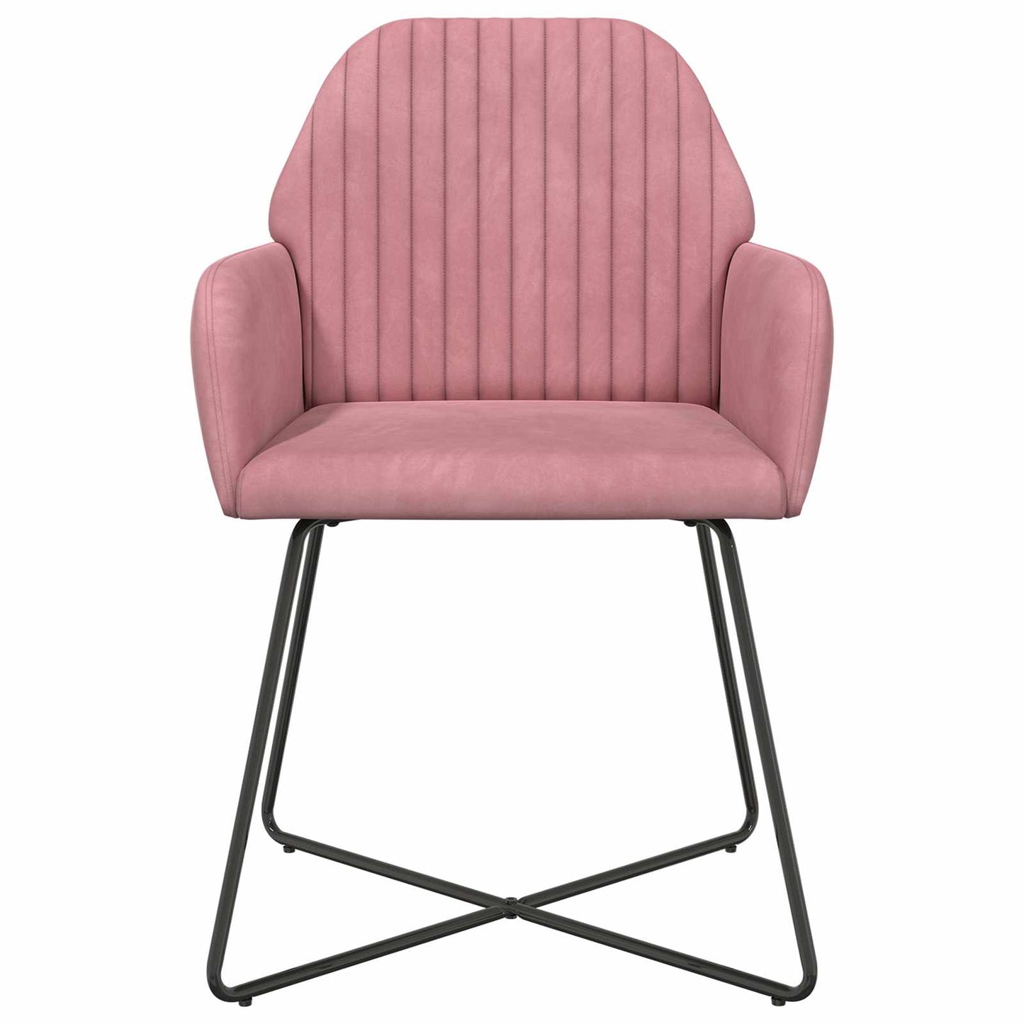 Eettafelstoelen 2 pcs fluweel Roze 55 x 50 x 84 cm