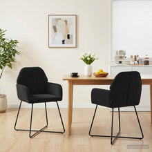 Eettafelstoelen 2 pcs fluweel Zwart 55 x 50 x 84 cm