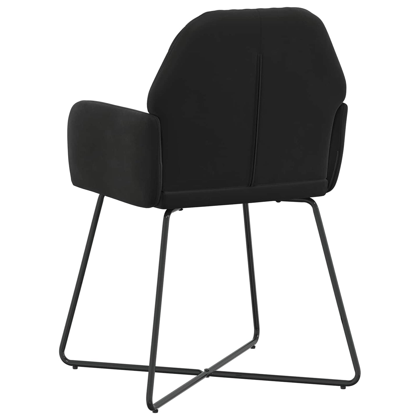Eettafelstoelen 2 pcs fluweel Zwart 55 x 50 x 84 cm