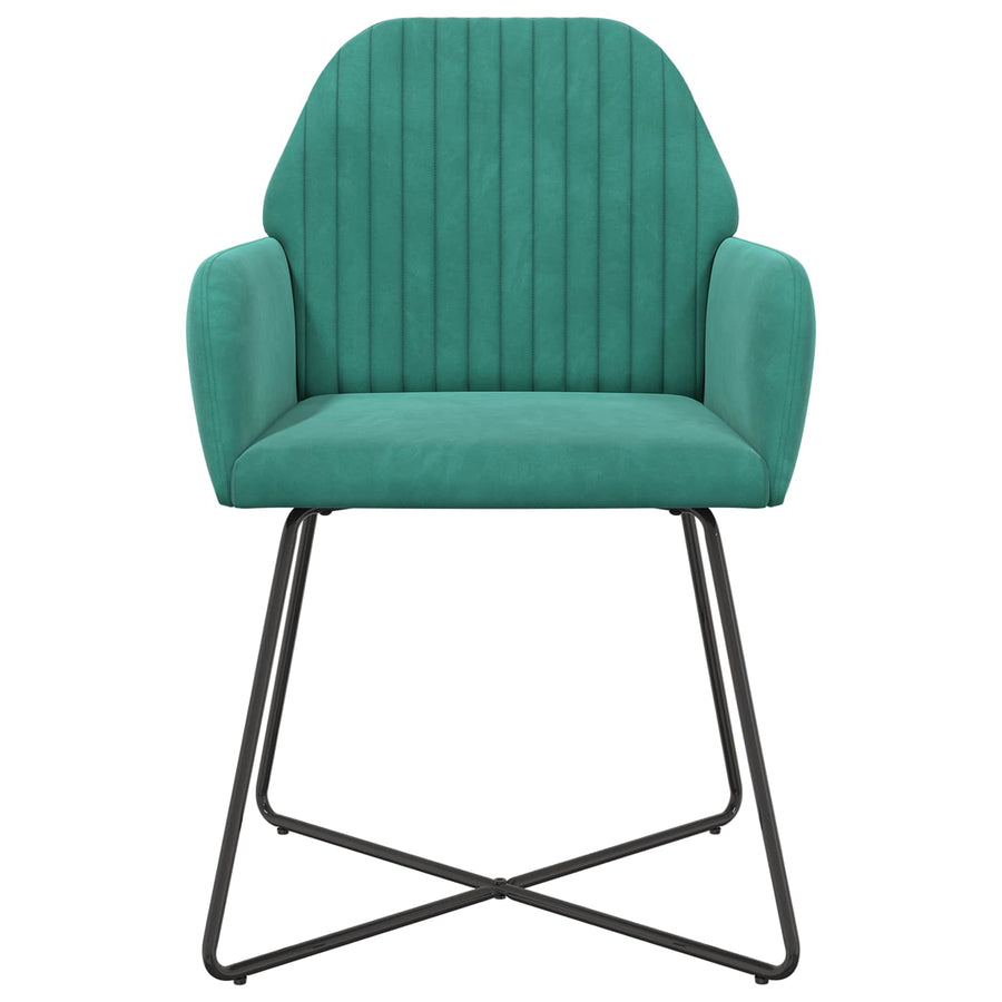 Eettafelstoelen 2 pcs fluweel Turquoise 55 x 50 x 84 cm