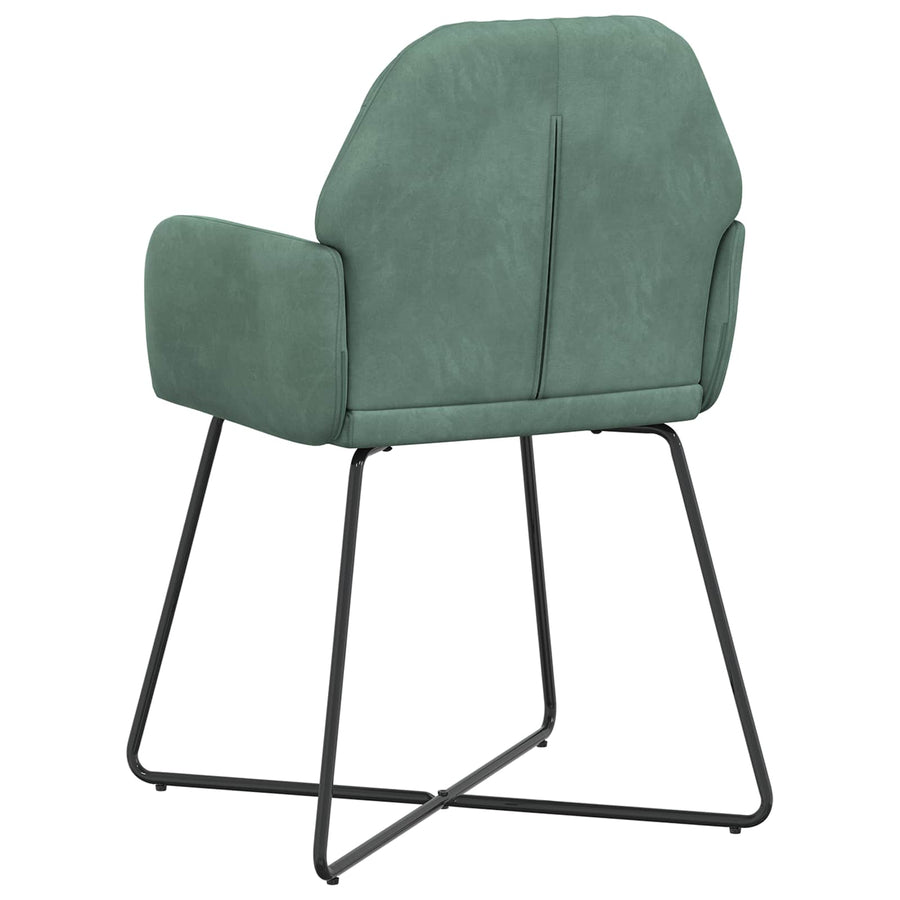 Eettafelstoelen 2 pcs fluweel Zeegroen 55 x 50 x 84 cm