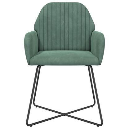 Eettafelstoelen 2 pcs fluweel Zeegroen 55 x 50 x 84 cm