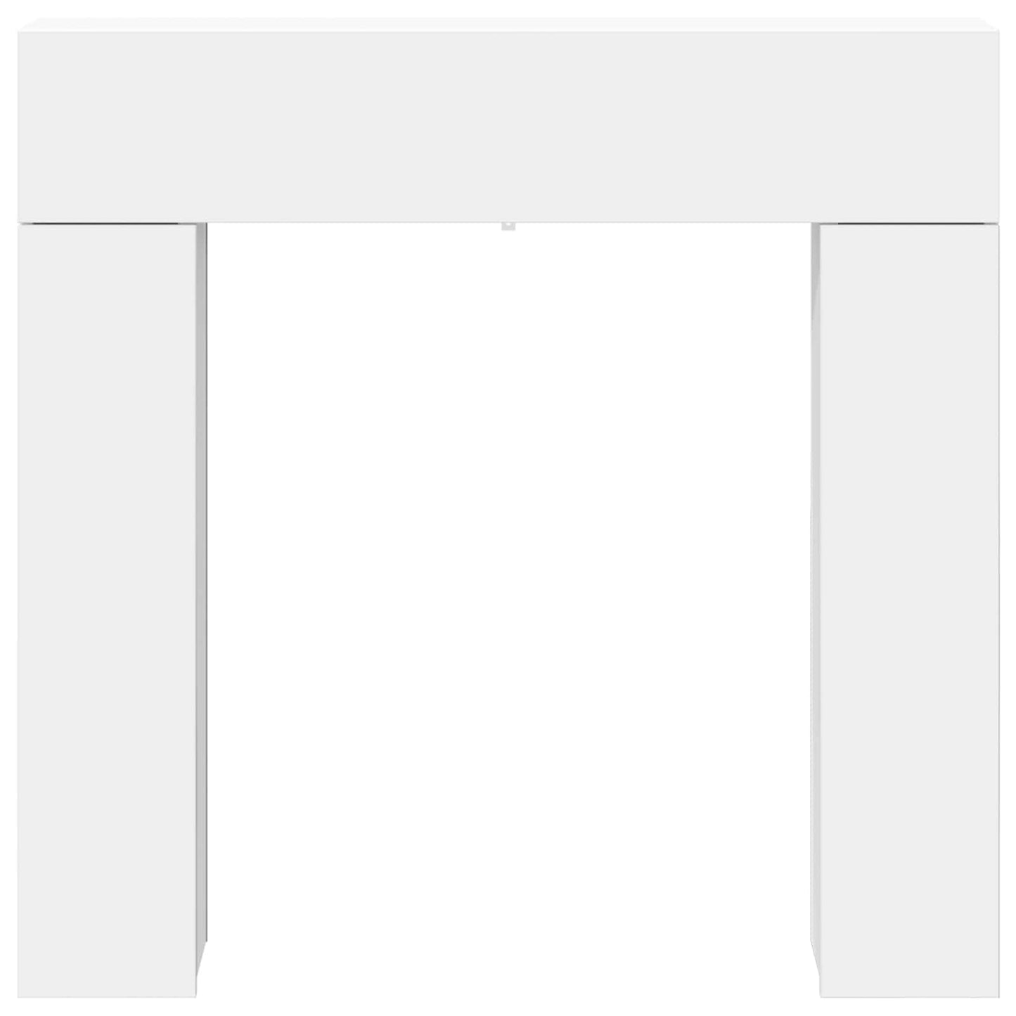 Haardomlijsting Wit 102 x 18 x 100,5 cm Bewerkt hout