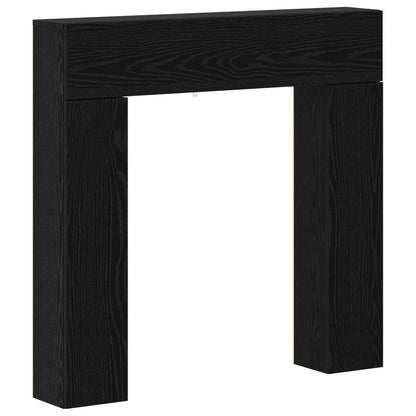 Haardomlijsting Zwart eiken 102 x 18 x 100,5 cm Bewerkt hout