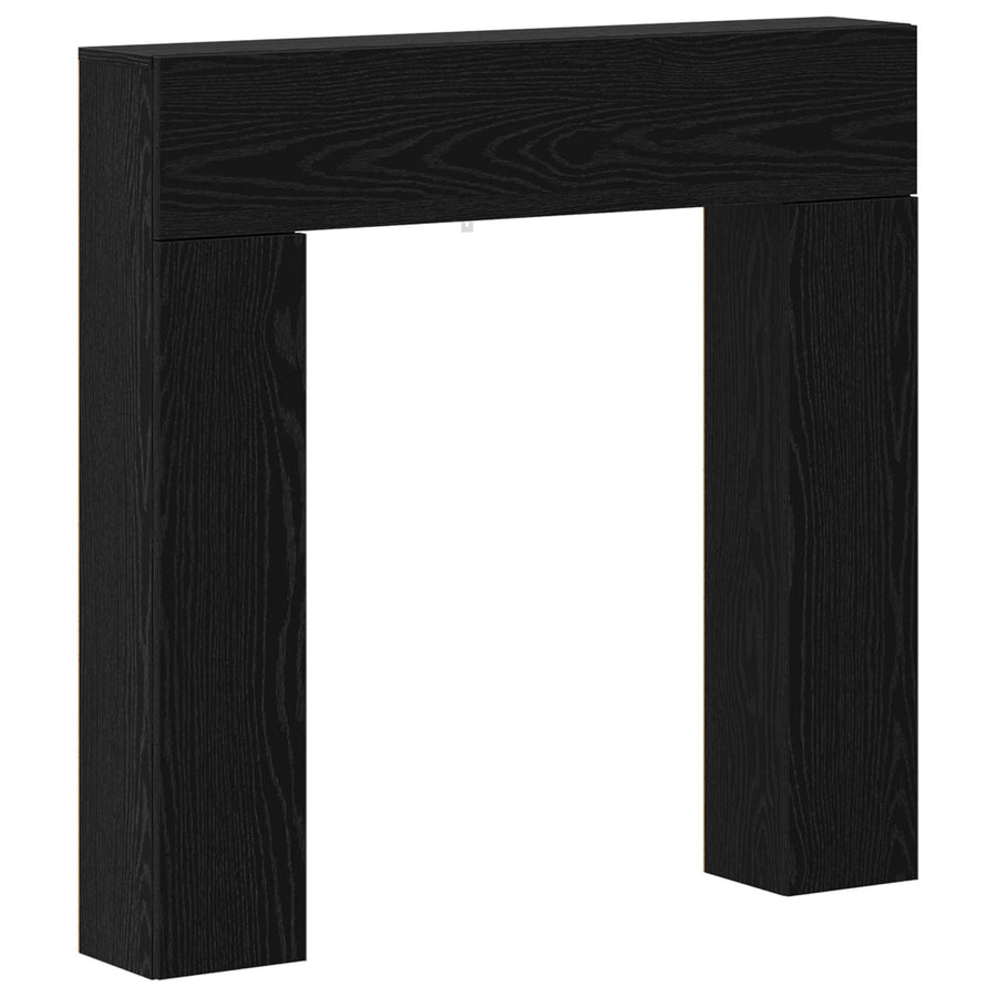 Haardomlijsting Zwart eiken 102 x 18 x 100,5 cm Bewerkt hout