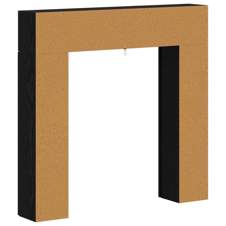Haardomlijsting Zwart eiken 102 x 18 x 100,5 cm Bewerkt hout
