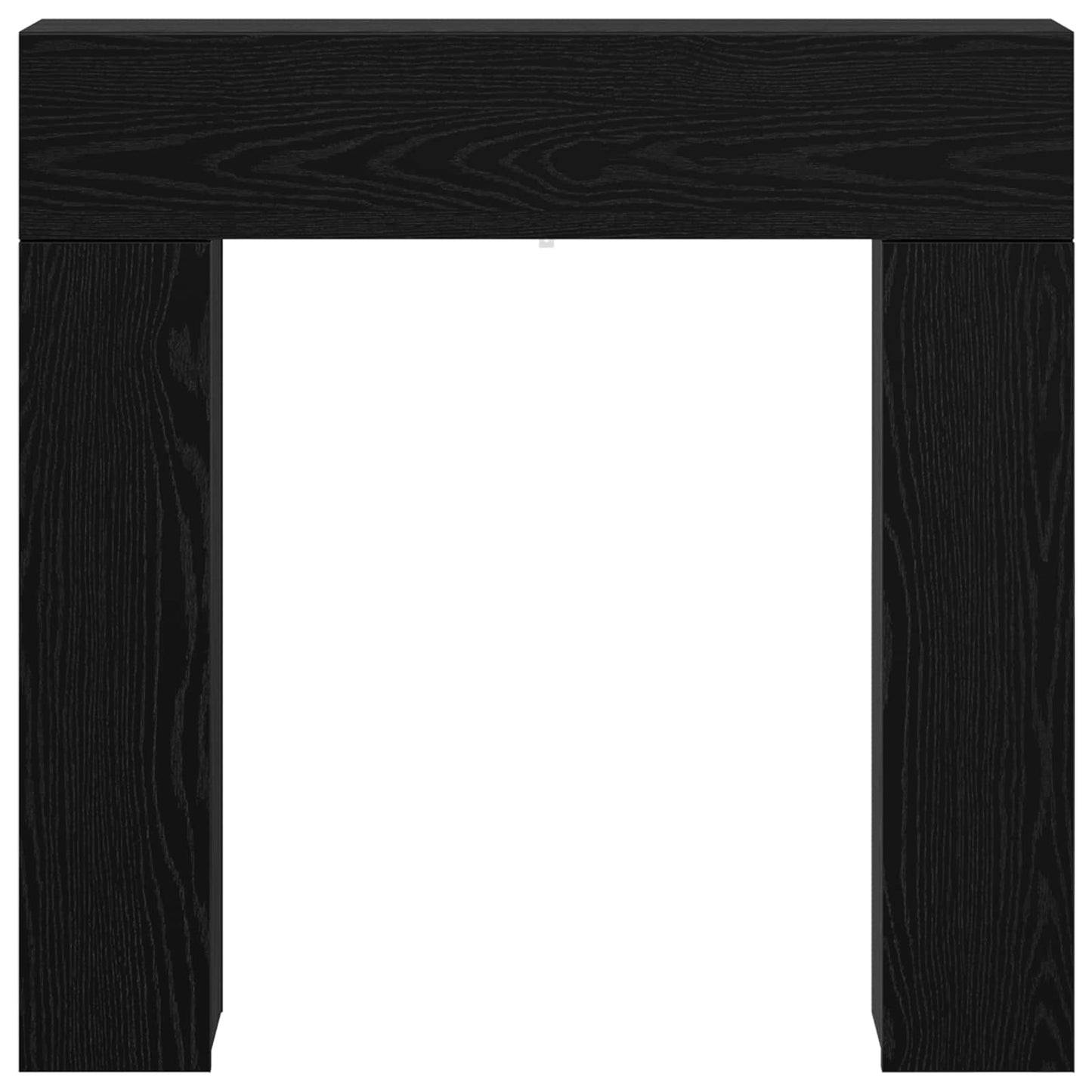 Haardomlijsting Zwart eiken 102 x 18 x 100,5 cm Bewerkt hout