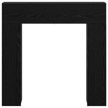 Haardomlijsting Zwart eiken 102 x 18 x 100,5 cm Bewerkt hout