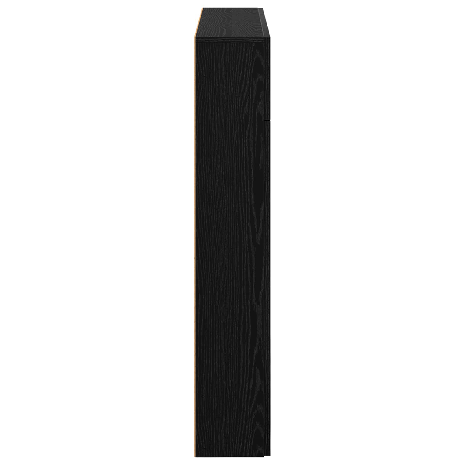 Haardomlijsting Zwart eiken 102 x 18 x 100,5 cm Bewerkt hout