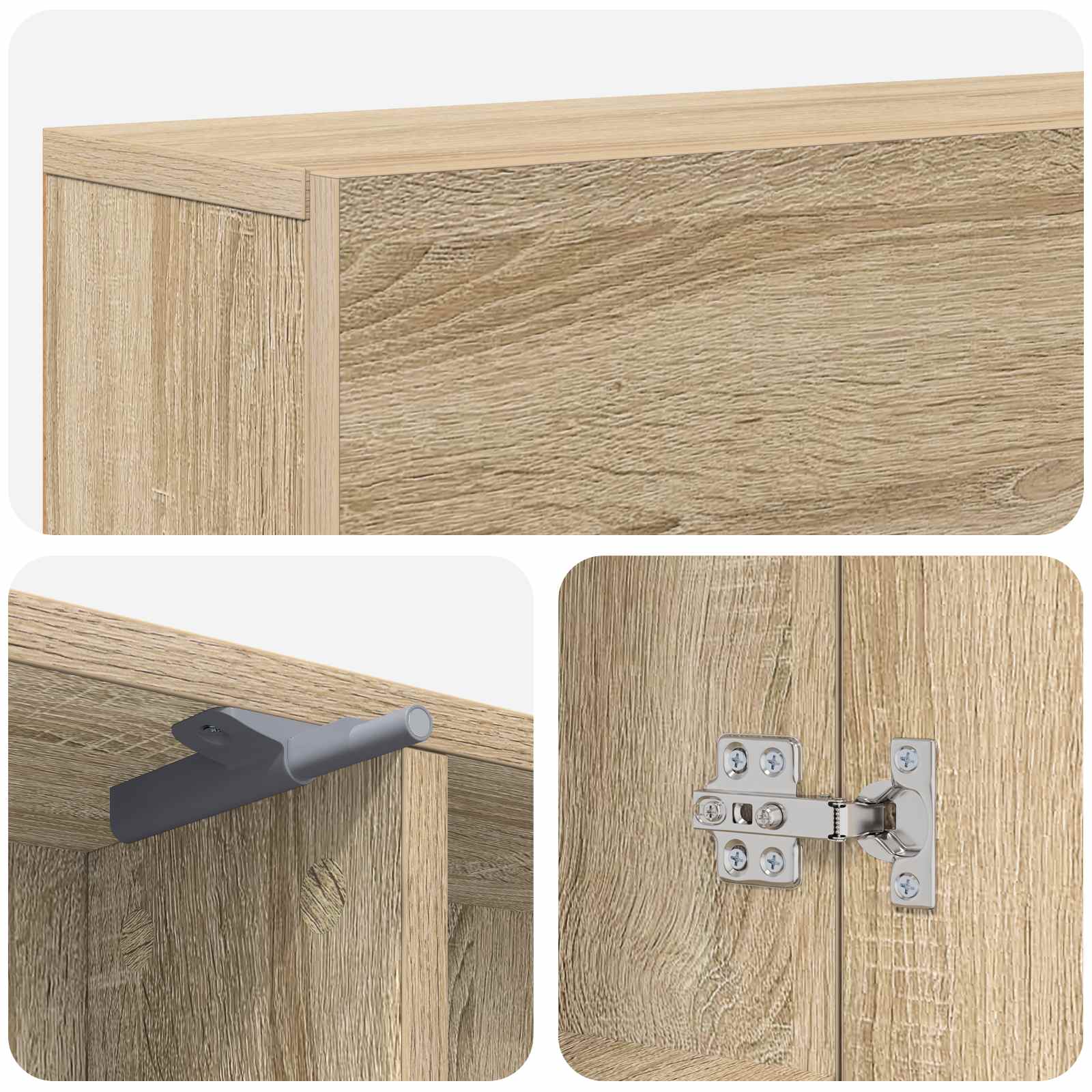 Haardomlijsting Sonoma Eiken 102 x 18 x 100,5 cm Bewerkt hout