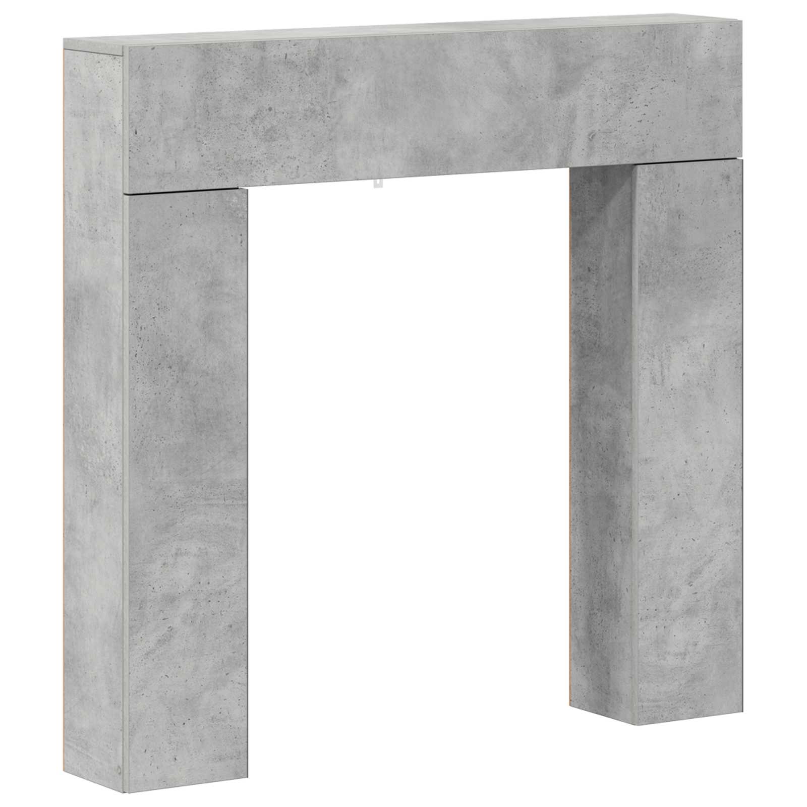 Haardomlijsting Betongrijs 102 x 18 x 100,5 cm Bewerkt hout
