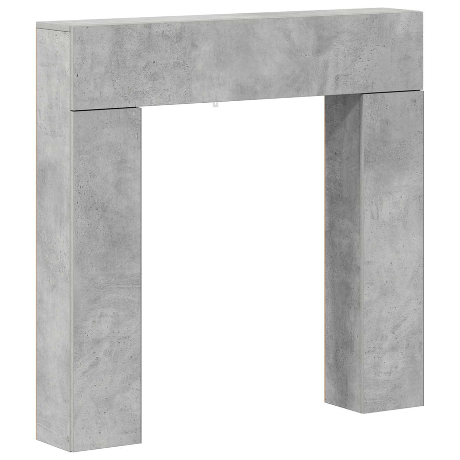 Haardomlijsting Betongrijs 102 x 18 x 100,5 cm Bewerkt hout