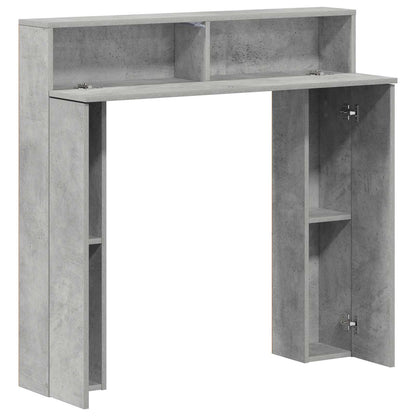 Haardomlijsting Betongrijs 102 x 18 x 100,5 cm Bewerkt hout