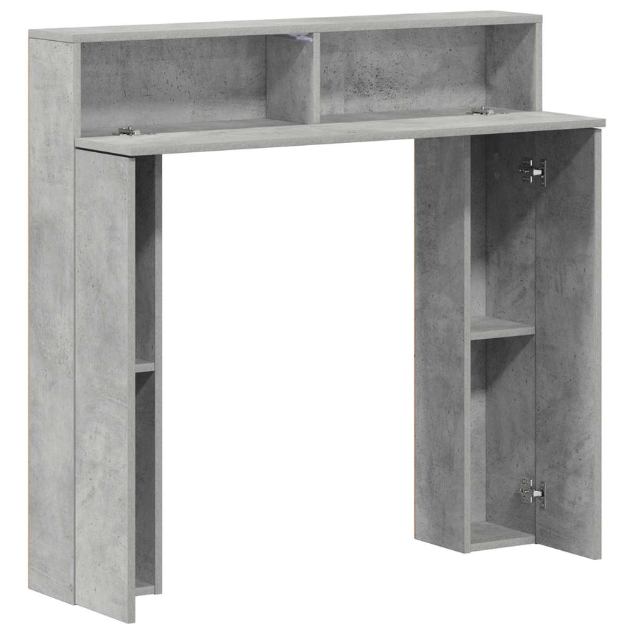 Haardomlijsting Betongrijs 102 x 18 x 100,5 cm Bewerkt hout