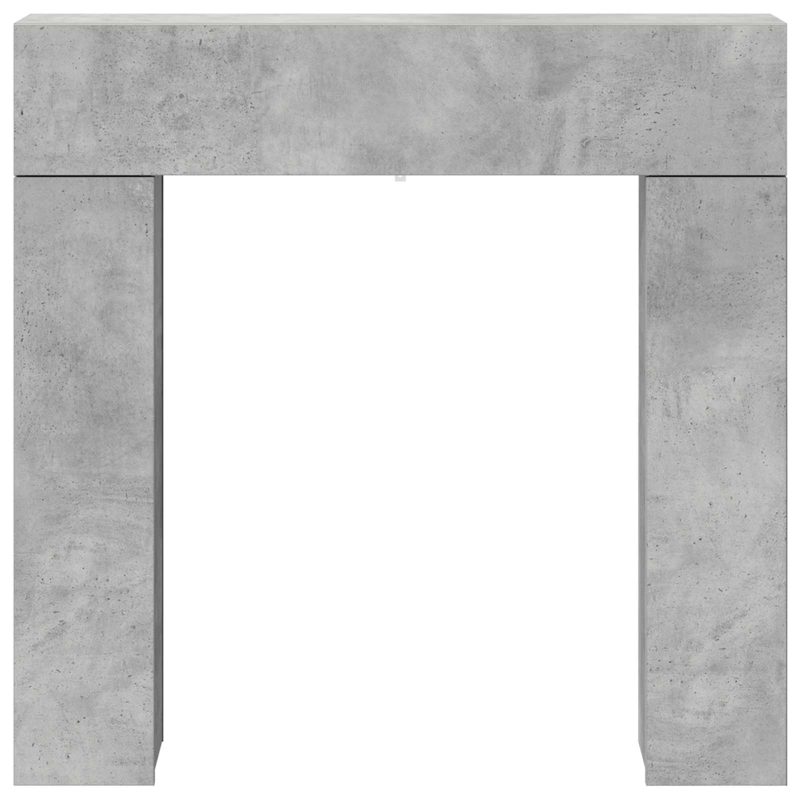 Haardomlijsting Betongrijs 102 x 18 x 100,5 cm Bewerkt hout