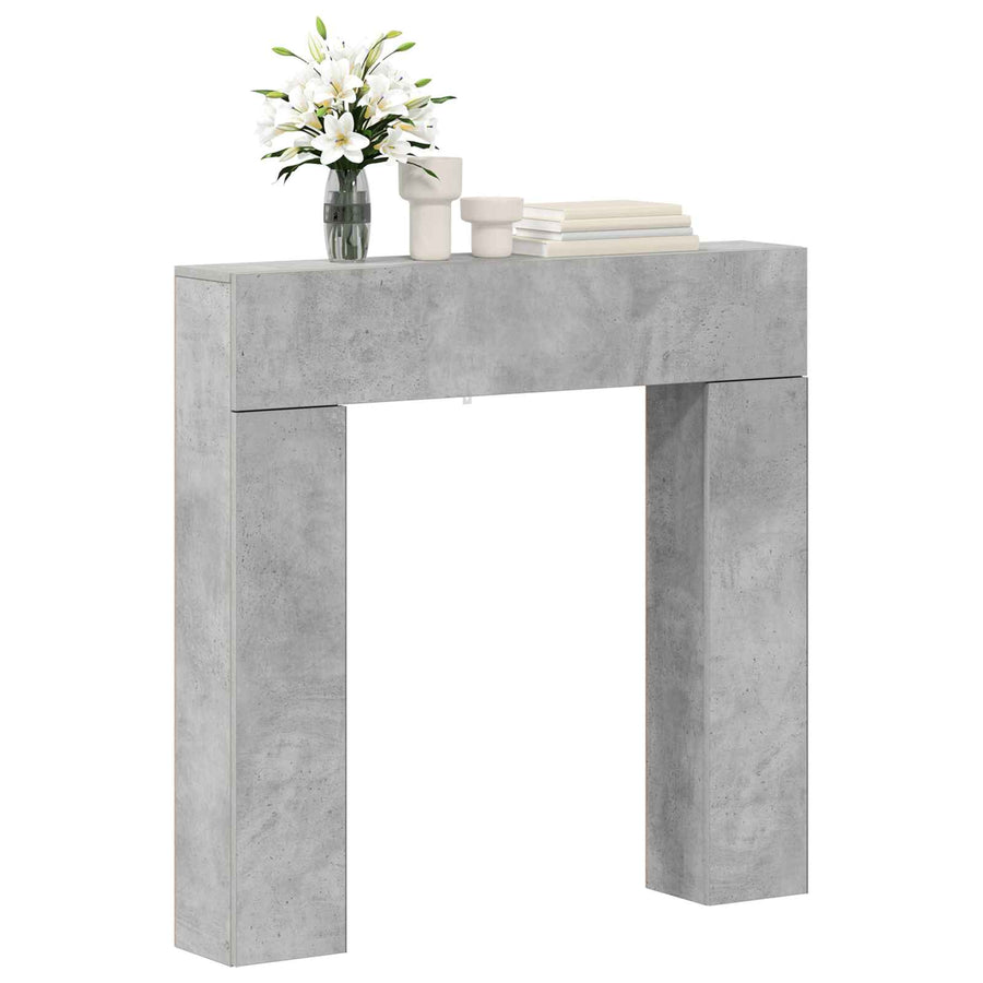Haardomlijsting Betongrijs 102 x 18 x 100,5 cm Bewerkt hout
