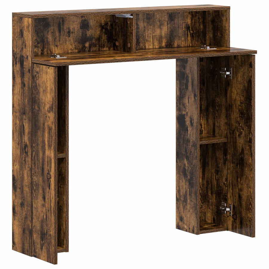 Haardomlijsting Gerookt eiken 102 x 18 x 100,5 cm Bewerkt hout
